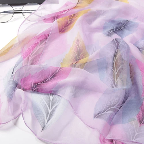 Women's Long Chiffon Scarf Elegant Lightweight Sun Protection Pashmina Shawl - Picture 22 of 50