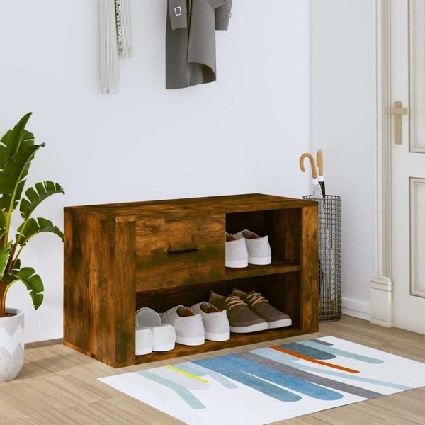 Schuhschrank RäUchereiche 80X35X45 Cm Holzwerkstoff-image