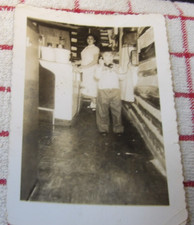 Circa 1950's Snapshot Photo-Boy Standing in a Cafe-Beckley, WV
