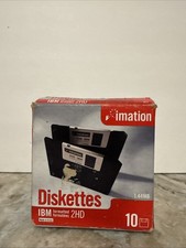 Sealed Imation 3.5  Floppy Disk 2HD 1.44MB IBM Formatted 10 Pack NEW Vintage