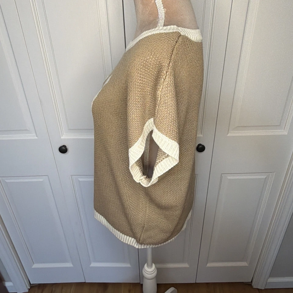 Suéter Top Herradura Para Mujer Talla Grande Cuello Redondo Tostado Neutro Azul Occidental Pimienta  Foto 3 de 4