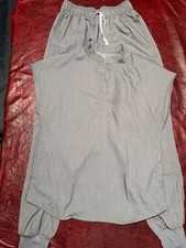 Niaahinn Women's Rafaela Oversized Scrub Set Gray Sz Small Top Bottoms