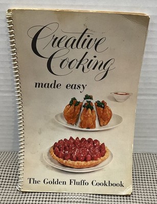 Golden Fluffo Cookbook Creative Cooking Made Easy Spiral Procter & Gamble 1956