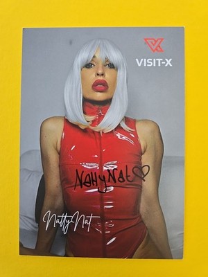NATTY NAT AUTOGRAMM SIGNIERT AUTOGRAPH SIGNED Autogrammkarte Erotik MODEL