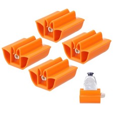 4 Pcs Plastic Roll Toothpaste Dispenser, Orange