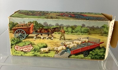 CRESCENT TOYS #1805 ERSATZTEIL LEER OVP TRAKTOR & FAHRER IDEAL BEI BEDARF!!