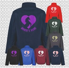 Personalised Horse Jacket Glitter Heart Print Regatta Waterproof Xmas Gift