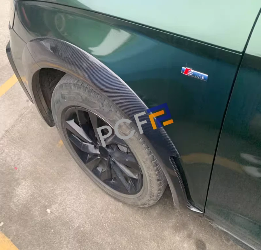 Dry Carbon Fiber Wide Body Wheel Arch Kit Fits 2021-24 Audi Q5 SQ5 Q5 Sportback - Image 3 of 4