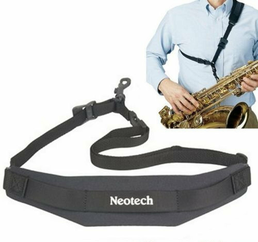 Neotech Sax Neo Sling Neoprene Padded Saxophone Strap Regular, Swivel hook Black