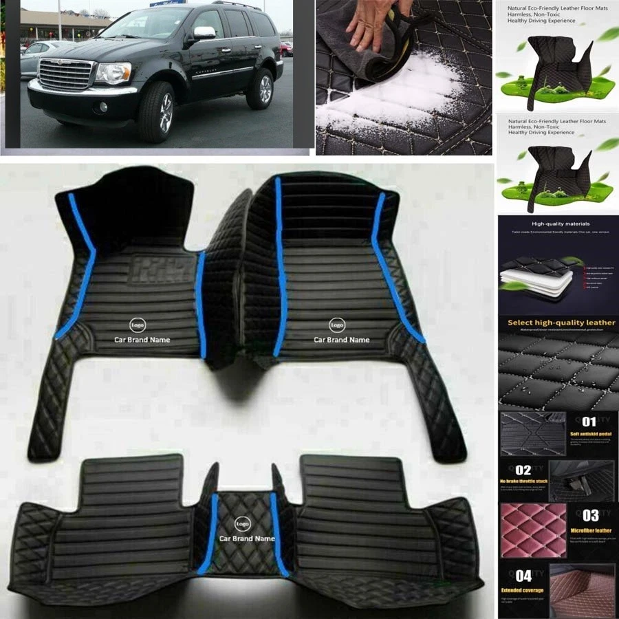 For Chrysler Aspen Car Floor Mats Luxury Waterproof Carpets Liners Interior Auto Foto 4 de 4