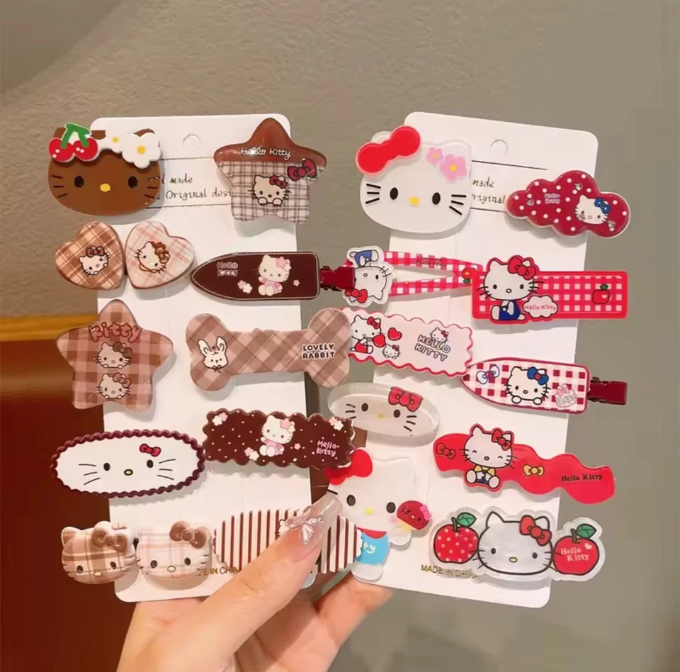 Kawaii Hello Kitty заколки для всех типов волос аниме милые стилисты волос - Изображение 2 из 4
