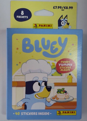 Panini Bluey Funny Yummy 2026 Sticker Sammlung Multi-Set (8 Päckchen)