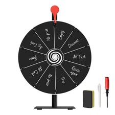 12 Inch Prize Wheel with Stand - Portable Spinning Wheel for Parties, Classro...