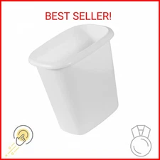Rubbermaid Vanity Trash Can/Wastebasket 1.5-Gallons/6-Quarts White for Under Cou