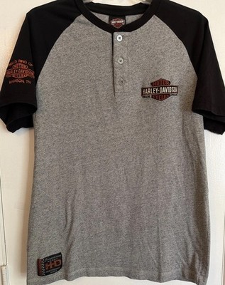 Harley Davidson, Henley Style T-Shirt, Sz M Great Condition  (Unisex IMO)￼