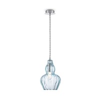 HäNgelampe Pendelleuchte Glas Ø 16 Cm E14 Hellblau Modern Esszimmer KüChe