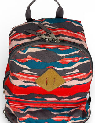 The North Face Mini Berkeley Backpack Juicy Red Landscape Stripe & Rabbit  Grey | eBay