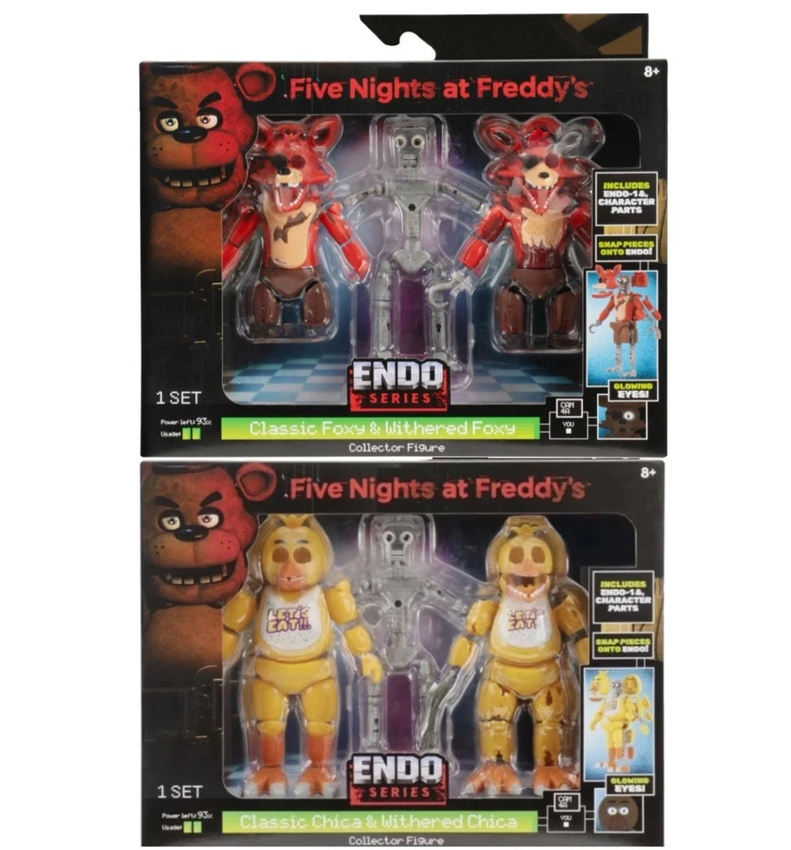JAZWARES Five Nights At Freddy’s Chica Endo ,Foxy Endo 2 Sets IN HAND! - Image 2 of 4