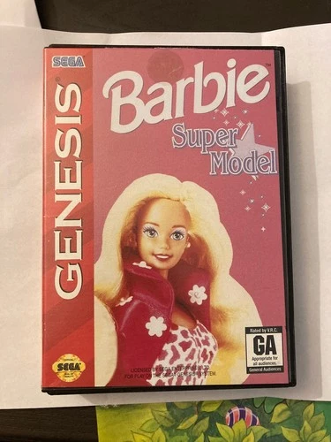 Barbie Super Model Sega Genesis CIB Complete With Registration Card! Tested!