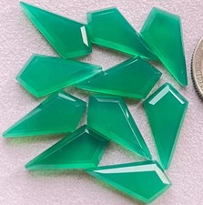 AAA Natural Top Quality Green Onyx Faceted Kite Shape Loose Gemstone