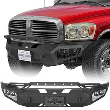 For 2006 2007 2008 Dodge Ram 1500 Front Bumper Wwinch Plate Full Grille Guard For 2006 2007 2008 Dodge Ram 1500 Front Bumper Wwinch Plate Full Grille Guard