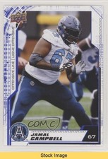 2020 Upper Deck CFL Blue Jamal Campbell #103 READ 3rh