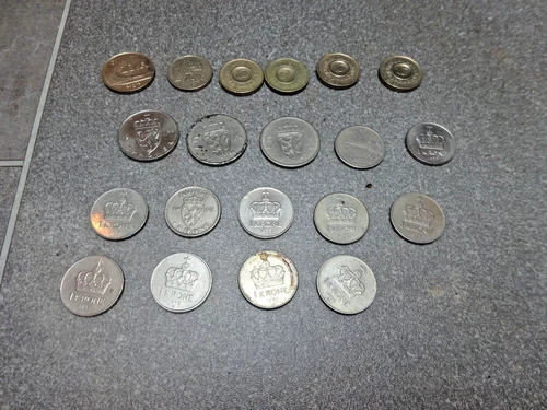 Coins Collection Norway 20kr 10kr 5kr 1kr Norge 1957 -