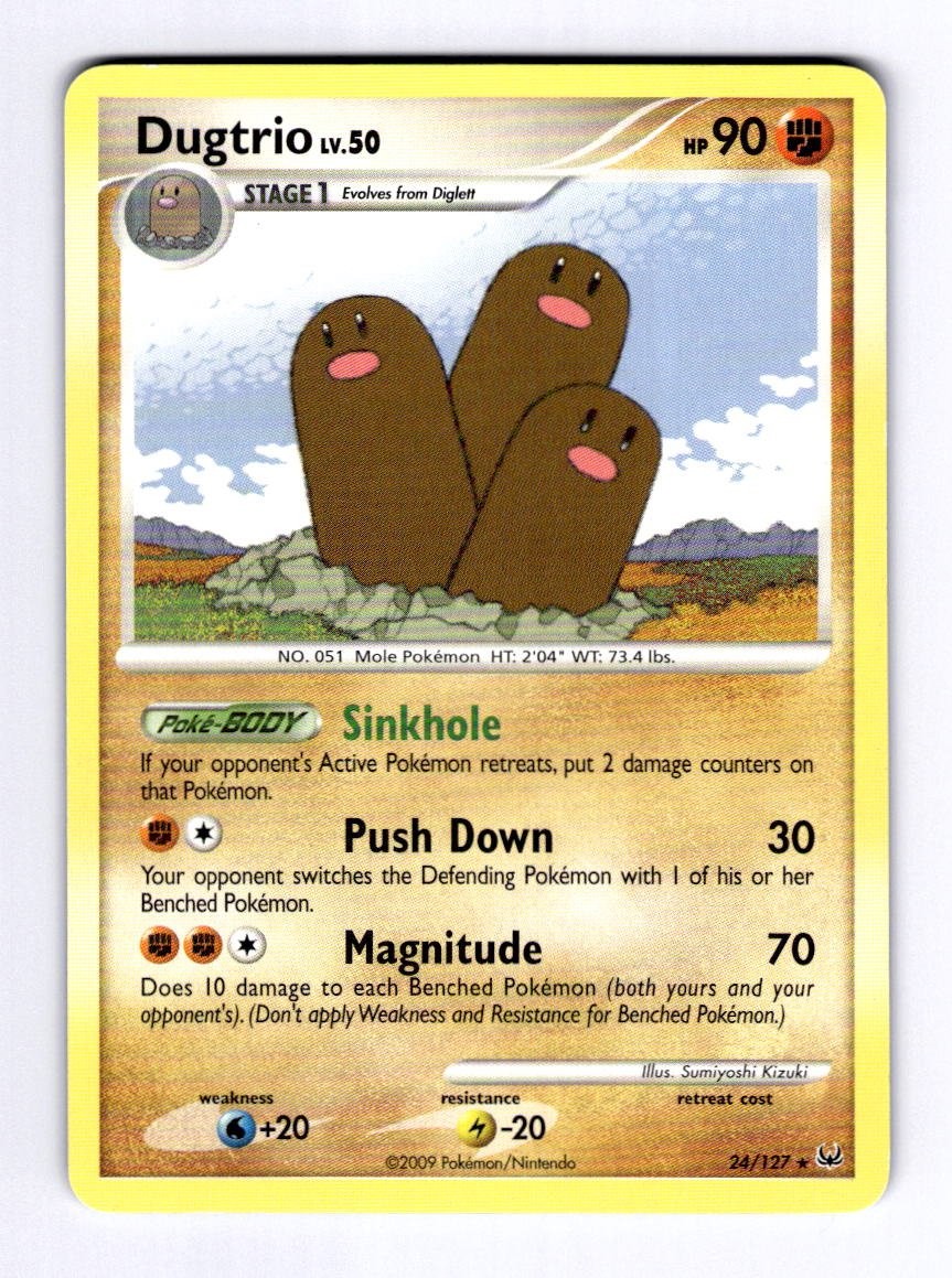 Dugtrio Platinum #24 (2009) Rare NM Pokemon