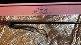 Agent Provocateur AP Riding Whip crystal Pink black leather RARE