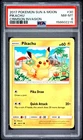 2017 POKEMON SUN & MOON CRIMSON INVASION #30 PIKACHU PSA 8