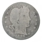 BETTER 1896 Liberty Barber 90% Silver US Quarter *083