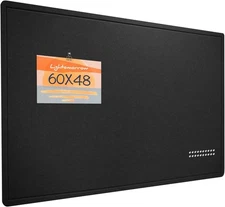 Large Felt Bulletin Board 60x48 Vision Photo Pin Board Wall Decor w/ Pushpins