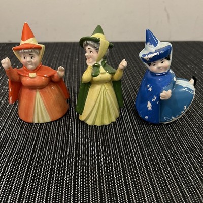 Vintage Disney s Sleeping Beauty Schmid Ceramic Figurines 1988 Fairy Godmother s