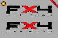 Fx4 Offroad Decal Set Fits 2009-2016 F150 Truck Bedside Vinyl Sticker Black/Red