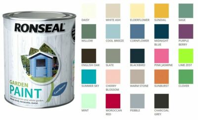 Ronseal Outdoor Gartenfarbe - für Außen Holz Metall Stein Ziegel - alle Farben