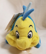 Vintage "Flounder" The Disney Store 6" Mini Bean Bag Little Mermaid Item 5029 