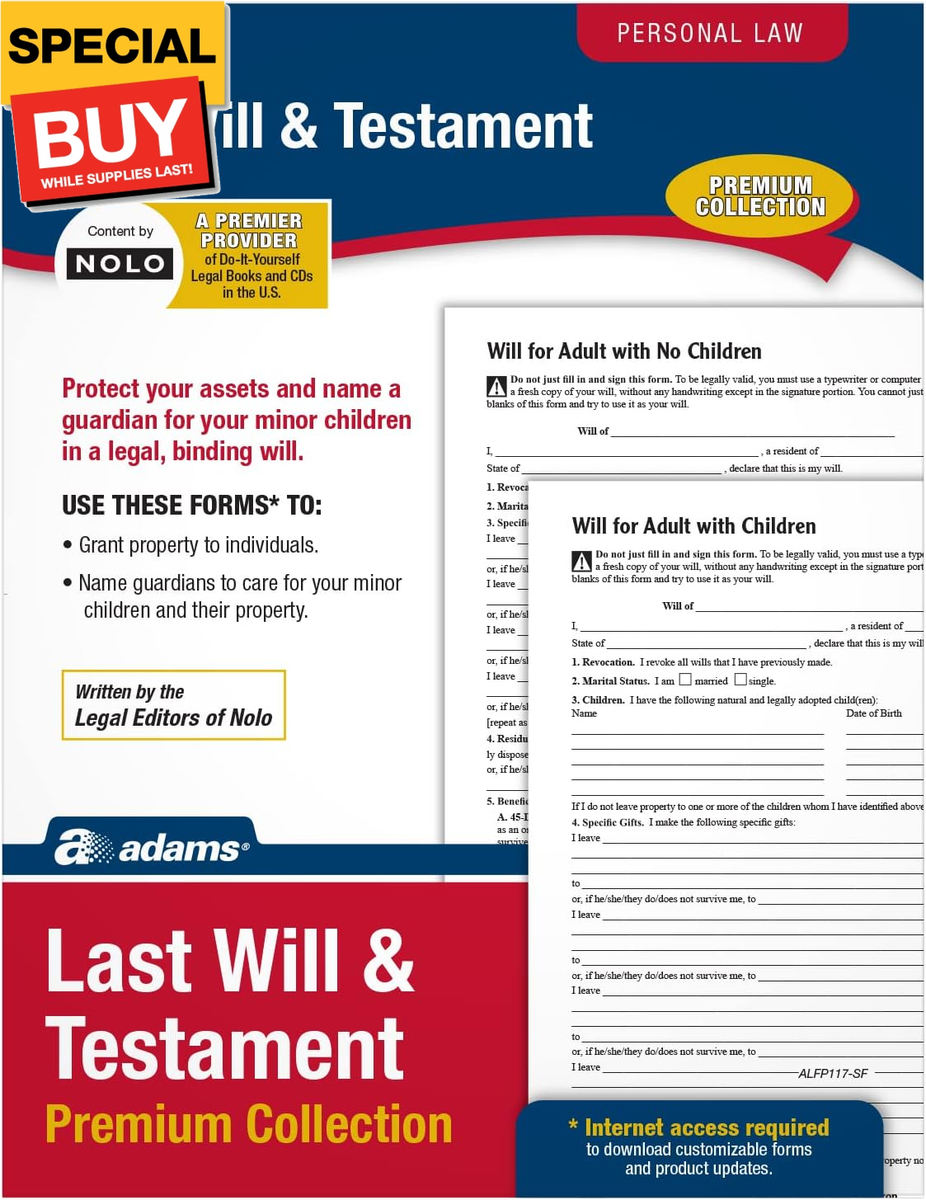 Legal Will Kit Canada Last Will And Testament. Editable Last Will And