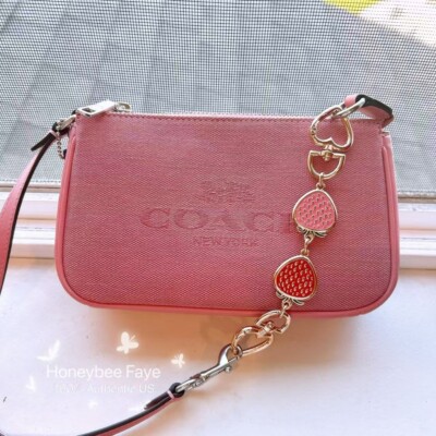 NWT Coach Nolita 19 CU002 Jacquard Pink plus extended strawberry