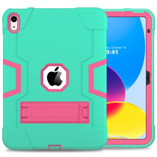 For iPad 9th 8th 7th Gen 10.2 Shockproof Heavy Duty Hard Rubber Cover Stand Case - Picture 43 of 122