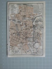 Mappa Tedesca Del 1925 ~ Piano Della Città Di Weimar Giardini Teatro