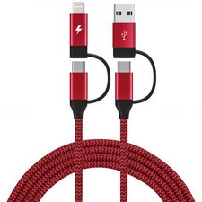 4-IN-1 USB-C CABLE FAST CHARGER POWER CORD TYPE-C IPHONE for PHONES  TABLETS