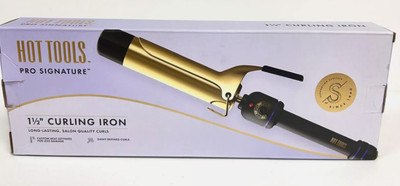 Hot Tools Pro Signature Series Gold 1-1/2'' Curling Iron Wand