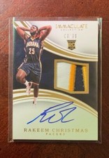 Rakeem Christmas Pacers 2015-16 Immaculate Collection Auto Jersey Rookie #9/99