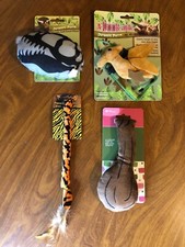 4x Cat Toy Lot - A-Door-Able Jurrasic Purrk, Tiger Tail Wand, Catnip Stick NIP