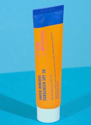 GUTE MOLEKÜLE DURCHSICHTIGE MINERALISCHE SONNENCREME LSF 30 * VERKAUF - LAGERFREIGABE *