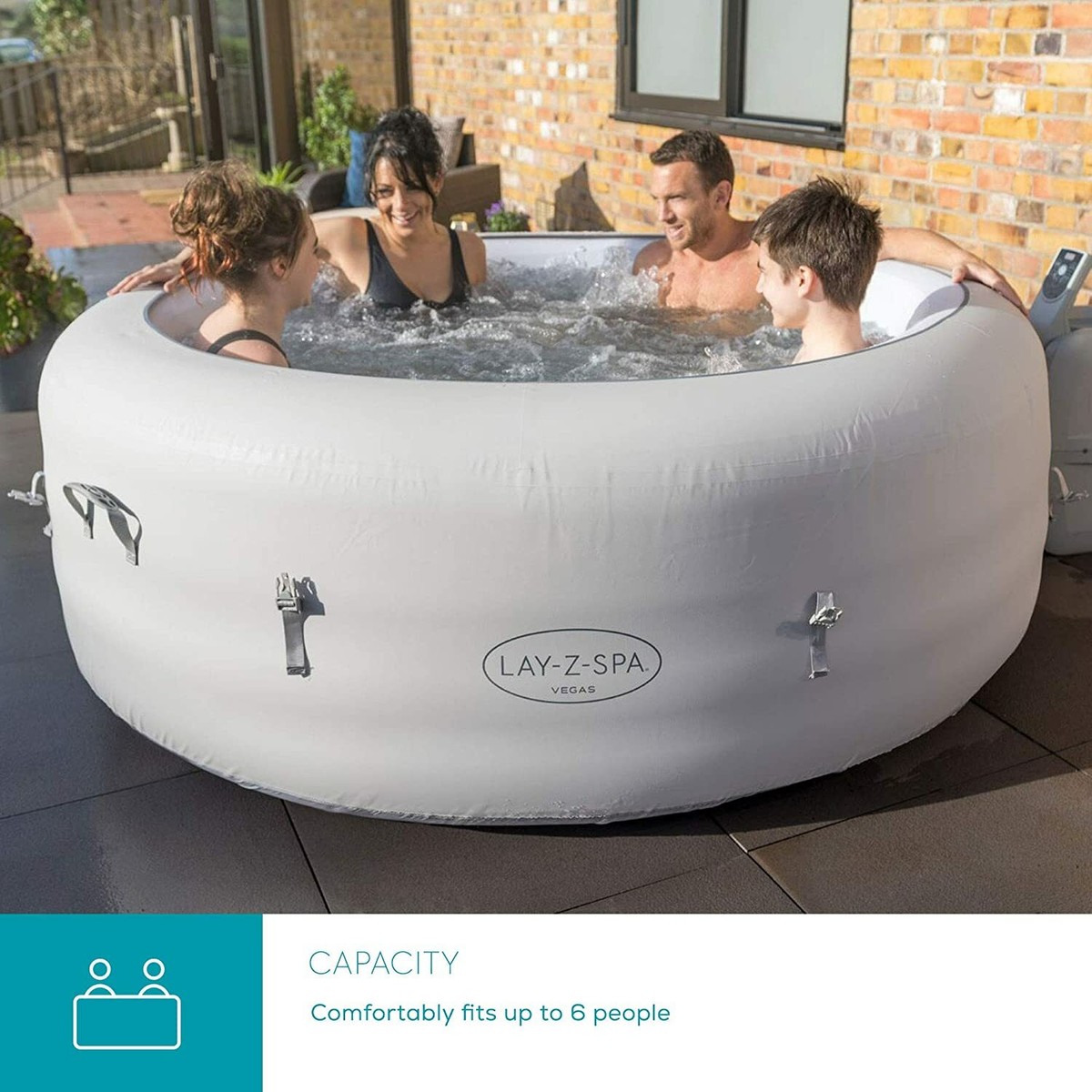 Lay-Z-Spa AirJet Vegas Person Hot Tub 60011-SPA UK