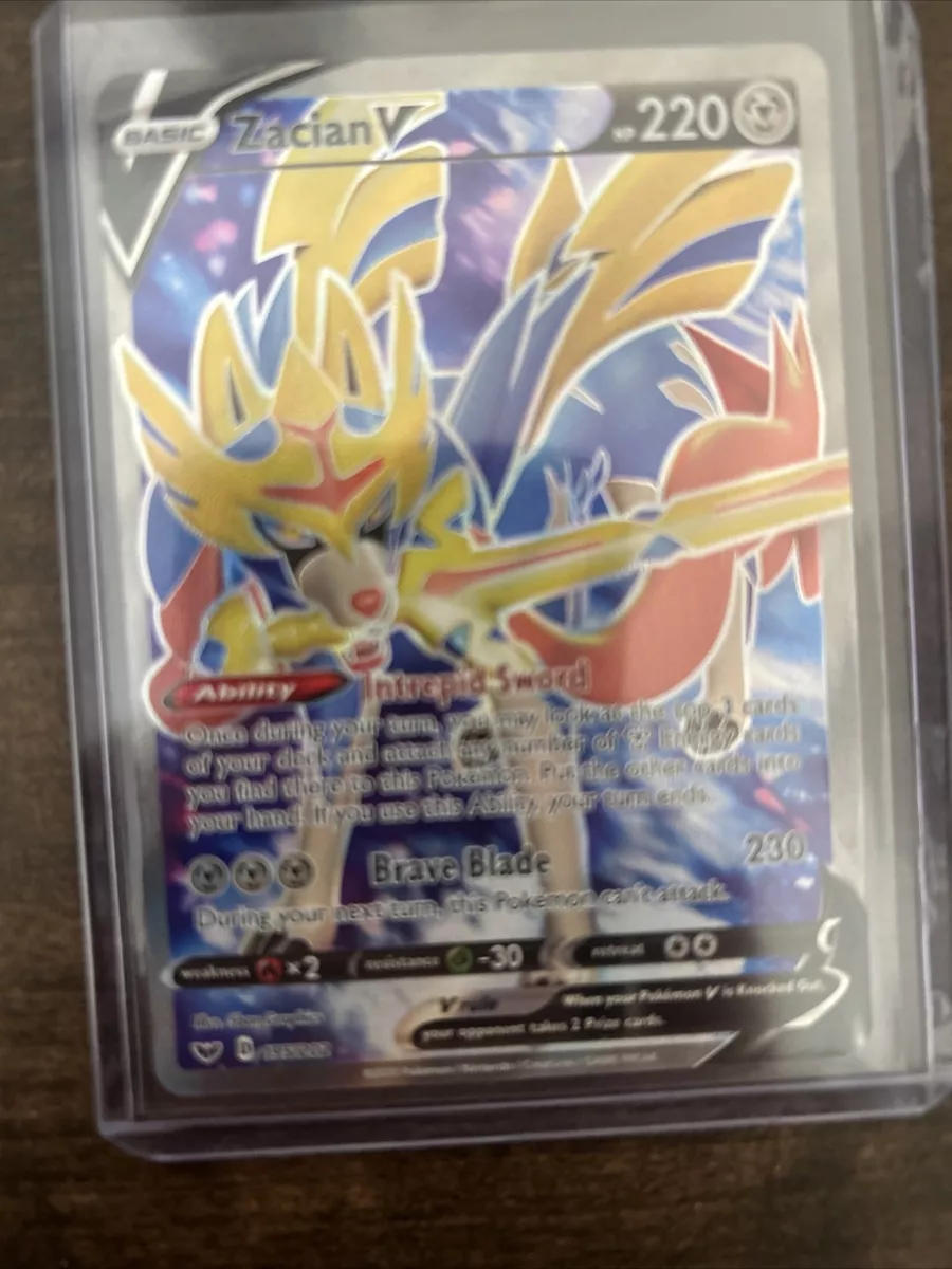 Zacian V 195/202 Sword & Shield NM Full Art Ultra Rare Pokemon Card