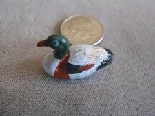 Vintage Duck Pendant Charm Bead Green Red White 23x17x11mm