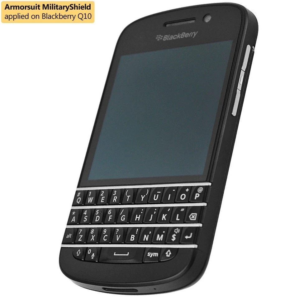 ArmorSuit BlackBerry Q10 Screen Protector + White Carbon Fiber Skin Made in USA - Image 2 of 4