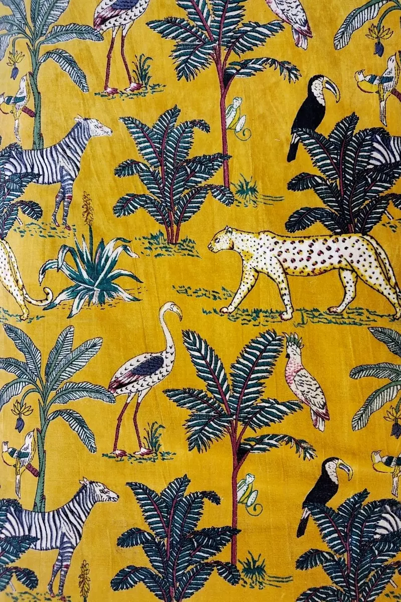 Animal on sale curtain fabric